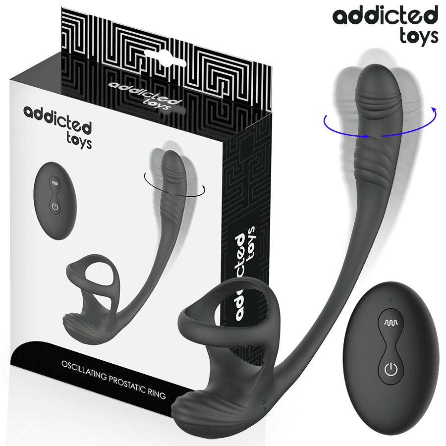 ADDICTED TOYS - ANAL PLUG WITH VIBRATION AND 360º WAVING AND TESTICLE STIMULATOR