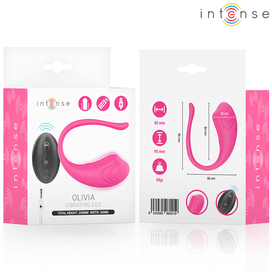 INTENSE - OLIVIA PINK VIBRATING EGG WITH REMOTE CONTROL 4