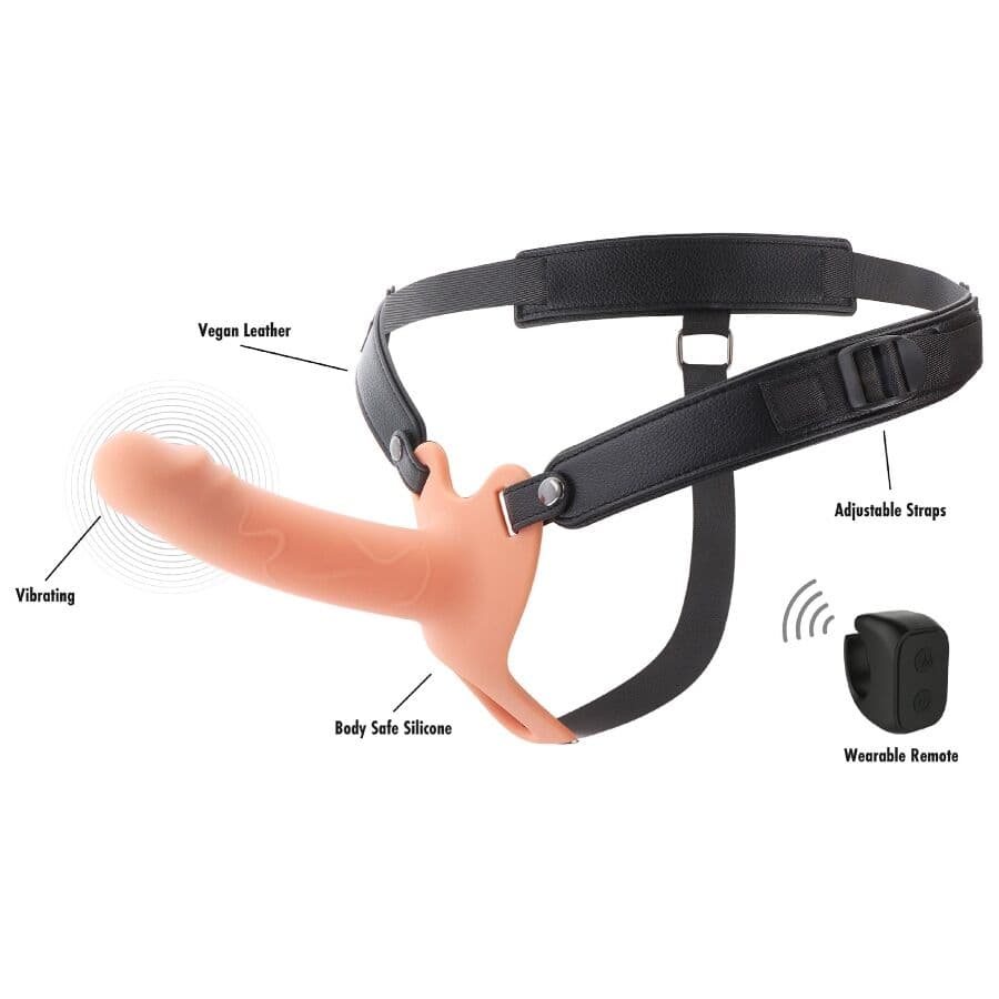 HIDDEN DESIRE - INFERNO VIBRATING PENIS SLEEVE STRAP-ON  16 CM 3