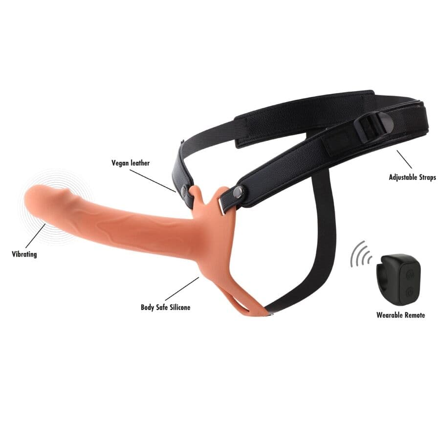 HIDDEN DESIRE - INFERNO VIBRATING PENIS SLEEVE STRAP-ON 18 CM 3