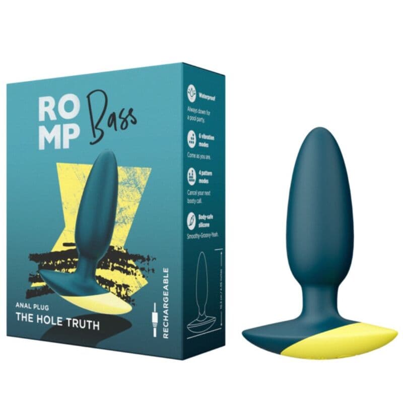 ROMP - BASS PLUG ANAL VIBRATOR 10 CM GREEN 5