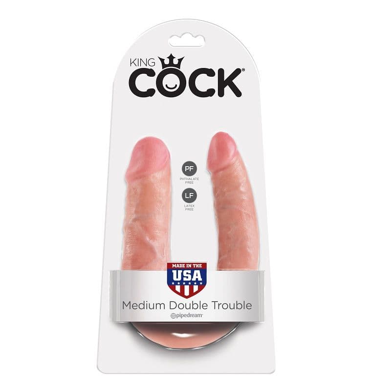 KING COCK - U-SHAPED MEDIUM DOUBLE TROUBLE FLESH 13.9 CM 2