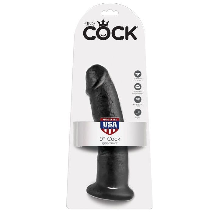 KING COCK - 9 DILDO BLACK 22.9 CM 2