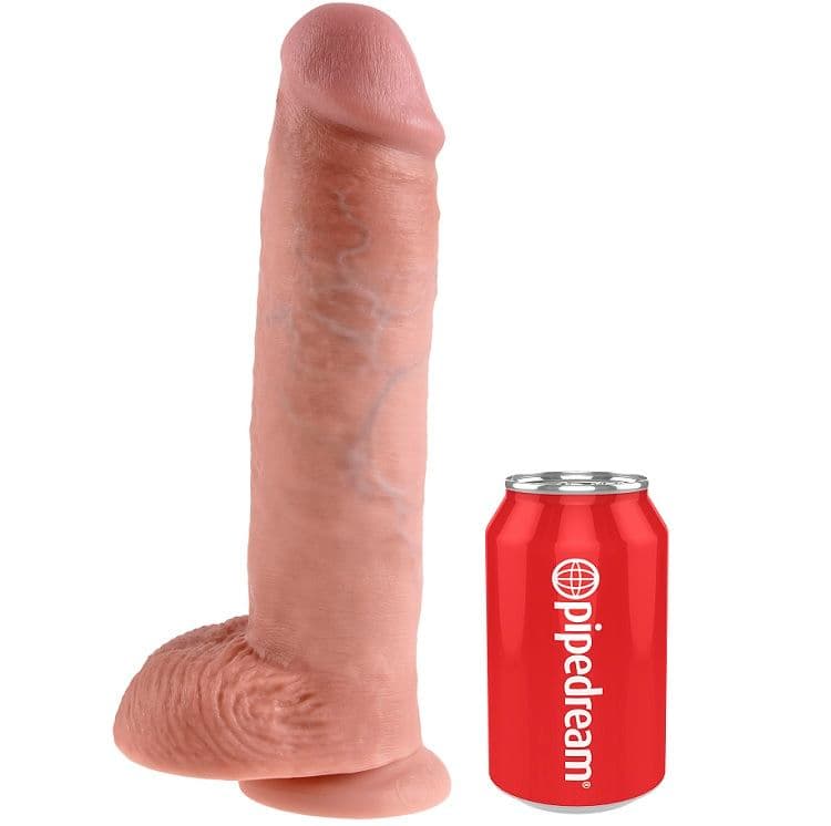 KING COCK - 11 DILDO FLESH WITH BALLS 28 CM 5