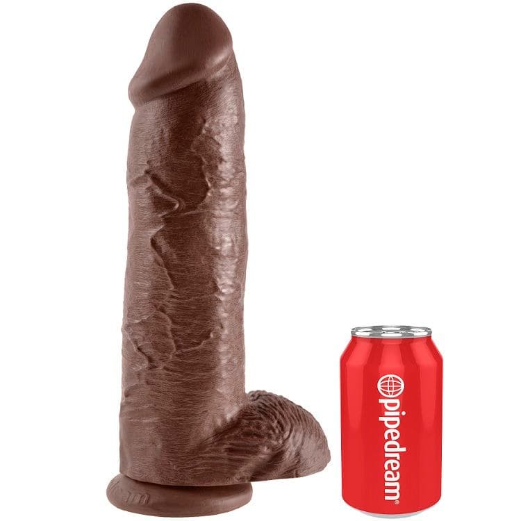 KING COCK - 12 DILDO BROWN WITH BALLS 30.48 CM 5