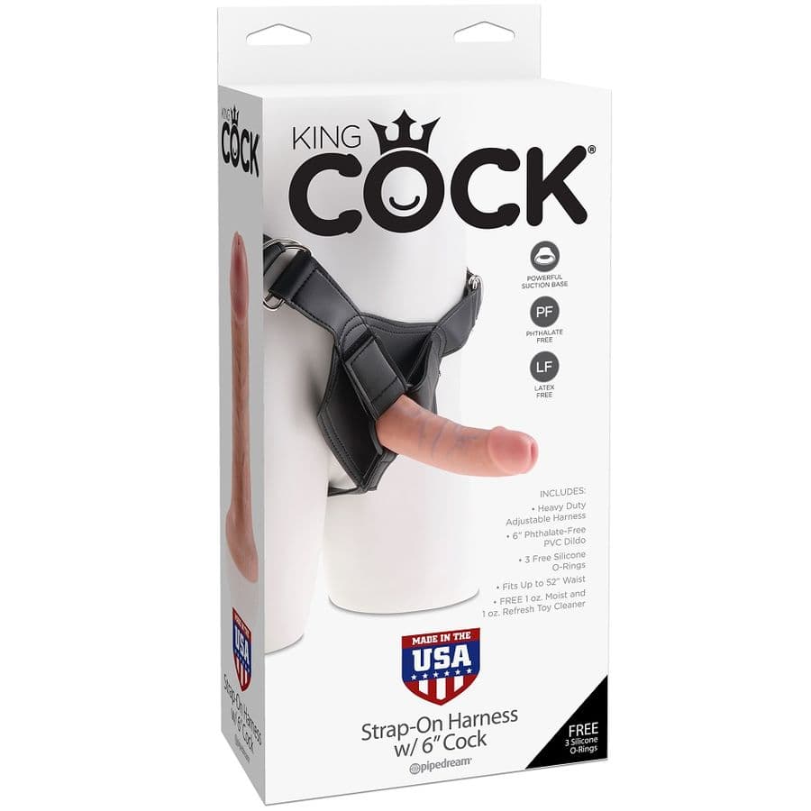 KING COCK - HARNESS WITH REALISTIC PENIS 15.20 CM 2
