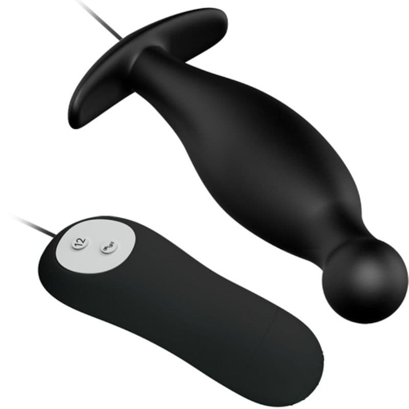 PRETTY LOVE - SILICONE ANAL PLUG 12 VIBRATION MODES BLACK 5