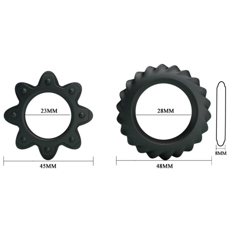 BAILE - KIT 2 RING FLOWERING SILICONE RINGS 5