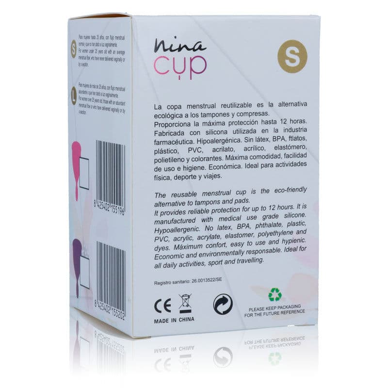 NINA KIKÍ - MENSTRUAL CUP PINK - SIZE S 4