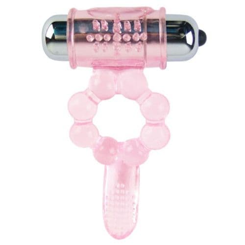 BAILE - SILICONE RING 10 TONGUE RHYTHMS WITH PINK VIBRATION 3