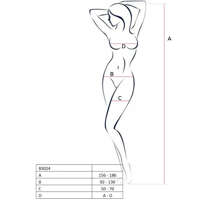 PASSION - WOMAN BS024 WHITE BODYSTOCKING ONE SIZE 2