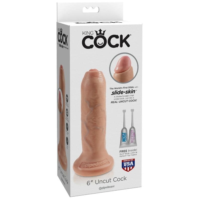 KING COCK - REALISTIC DILDO UNCUT FLESH 15 CM 3