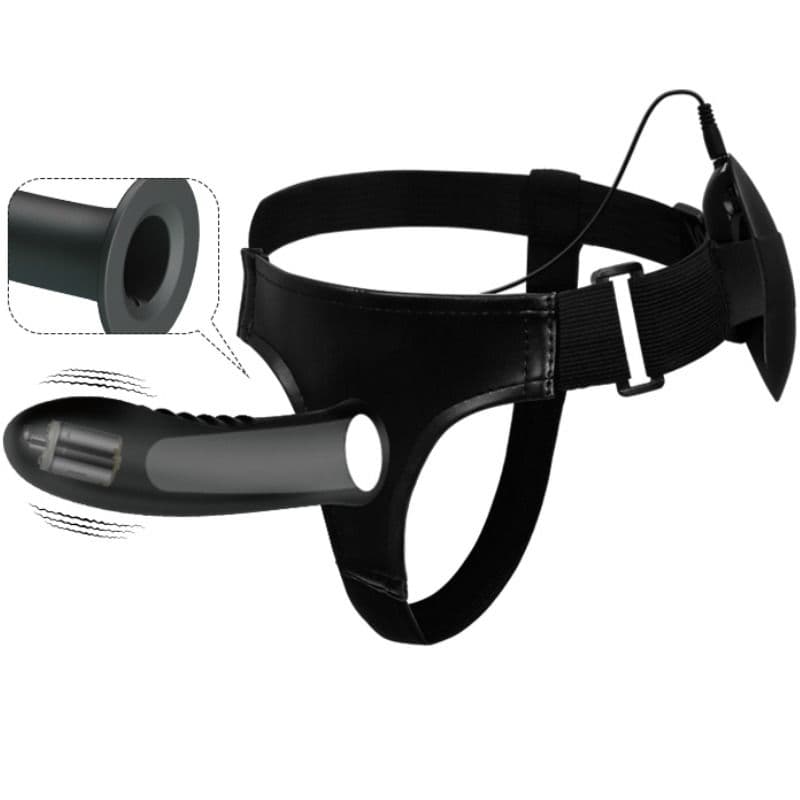 PRETTY LOVE - MYRON STRAP ON WITH VIBRATION AND HOLLOW DILDO 5