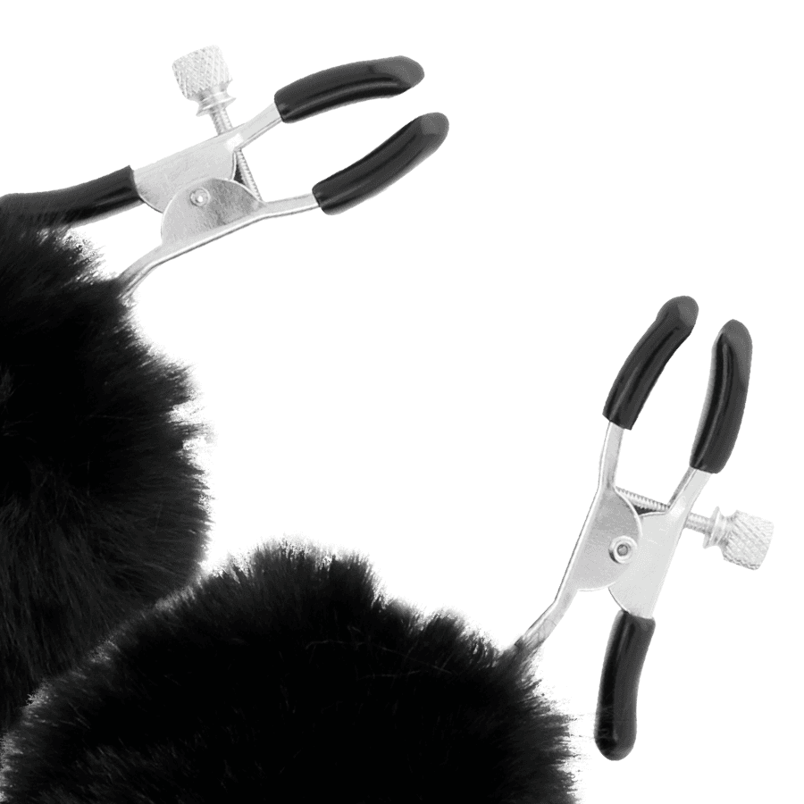 DARKNESS - NIPPLE CLAMPS WITH POM POMS 1 2