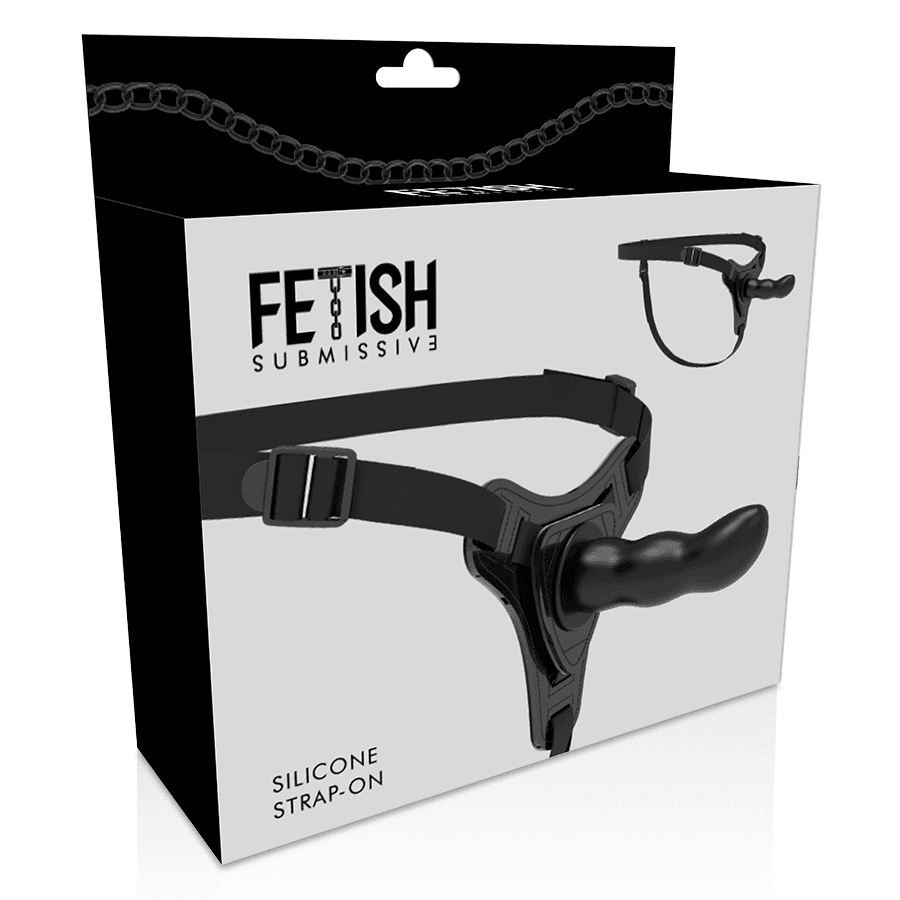 FETISH SUBMISSIVE HARNESS - BLACK SILICONE G-SPOT 16 CM 5