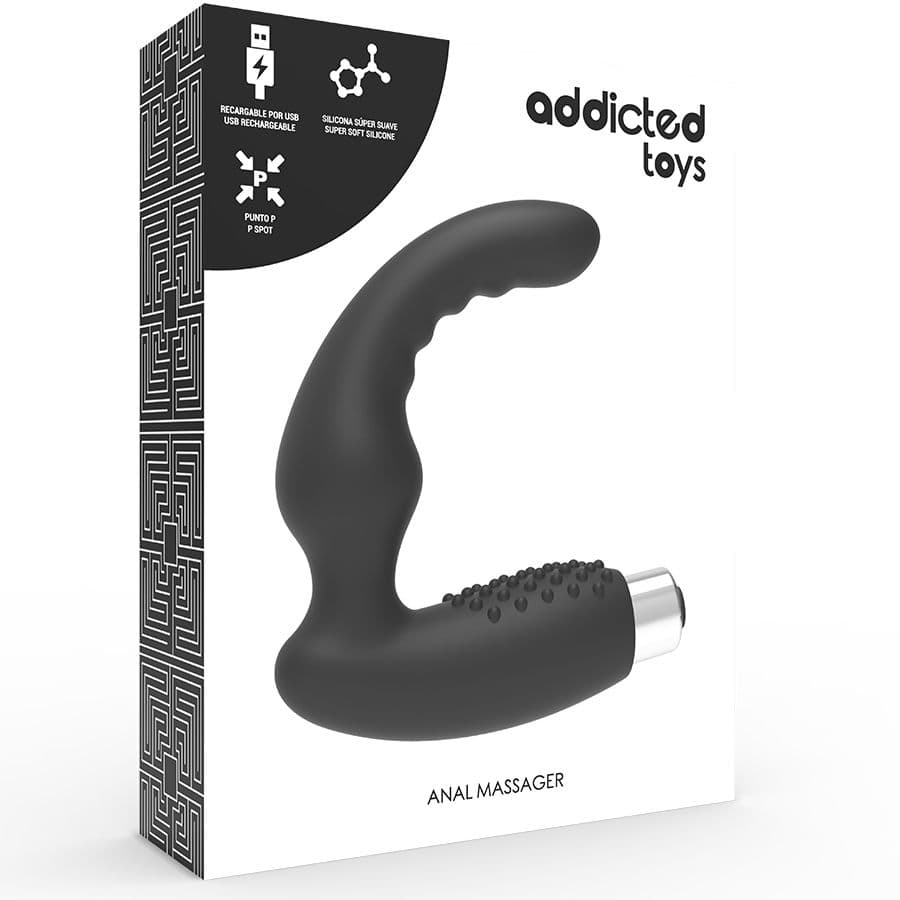 ADDICTED TOYS - PROSTATIC VIBRATOR RECHARGEABLE MODEL 2 - BLACK 5