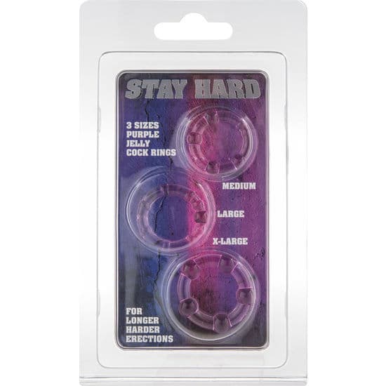 SEVEN CREATIONS - SET OF THREE LILAC PENIS RINGS 2