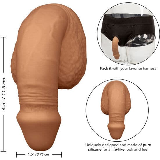 CALEXOTICS - SILICONE PACKING PENIS 12.75 CM CARAMEL 4
