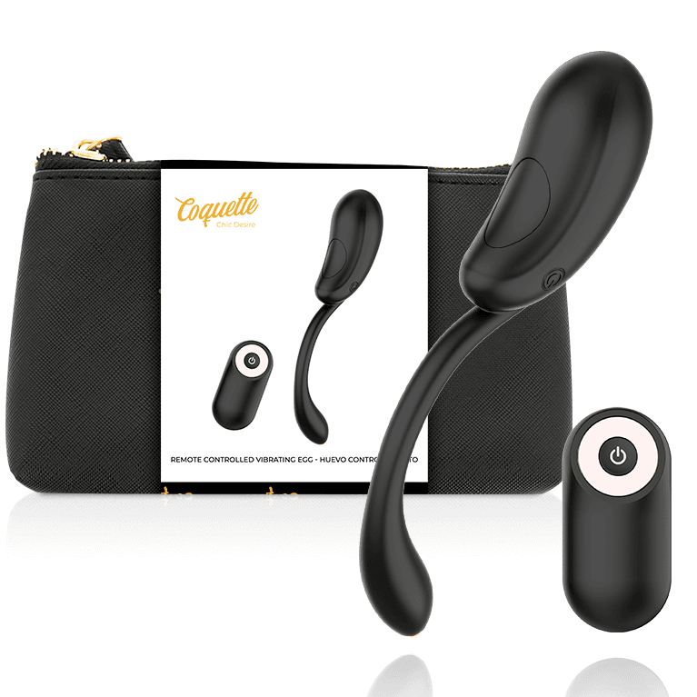 COQUETTE CHIC DESIRE - VIBRATING EGG REMOTE CONTROL RECHARGEABLE BLACK/ GOLD 2