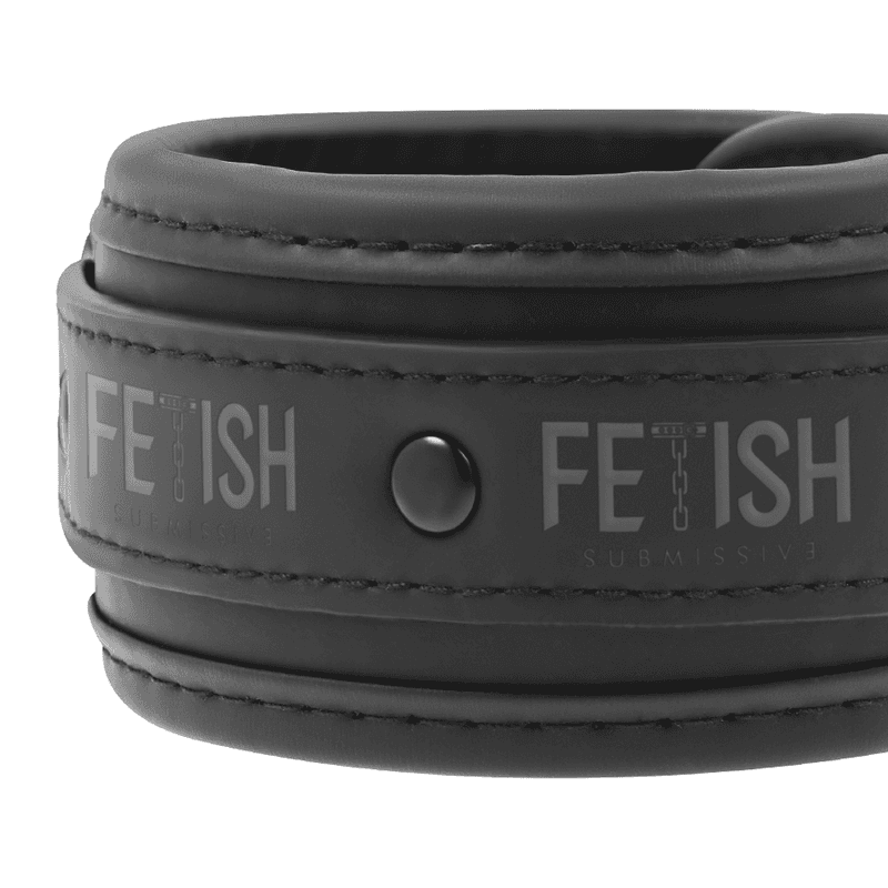 FETISH SUBMISSIVE - VEGAN LEATHER ANKLE CUFFS WITH NOPRENE LINING 5