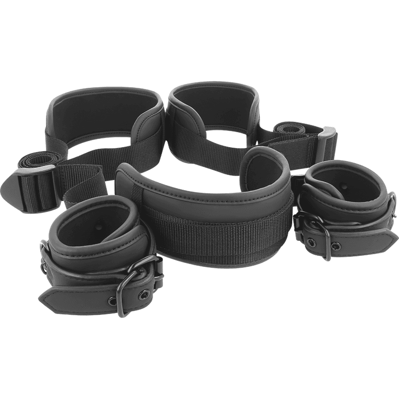 FETISH SUBMISSIVE - OPEN LEGS POSITION WITH NOPRENE LINING HANDCUFFS 5