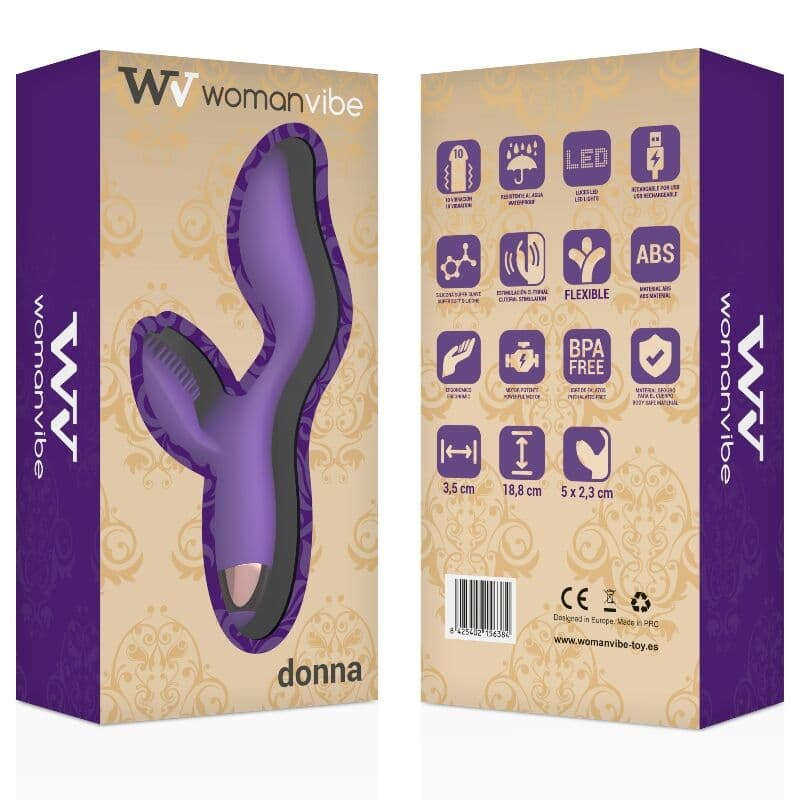 WOMANVIBE - DONNA RECHARGEABLE SILICONE VIBRATOR 2
