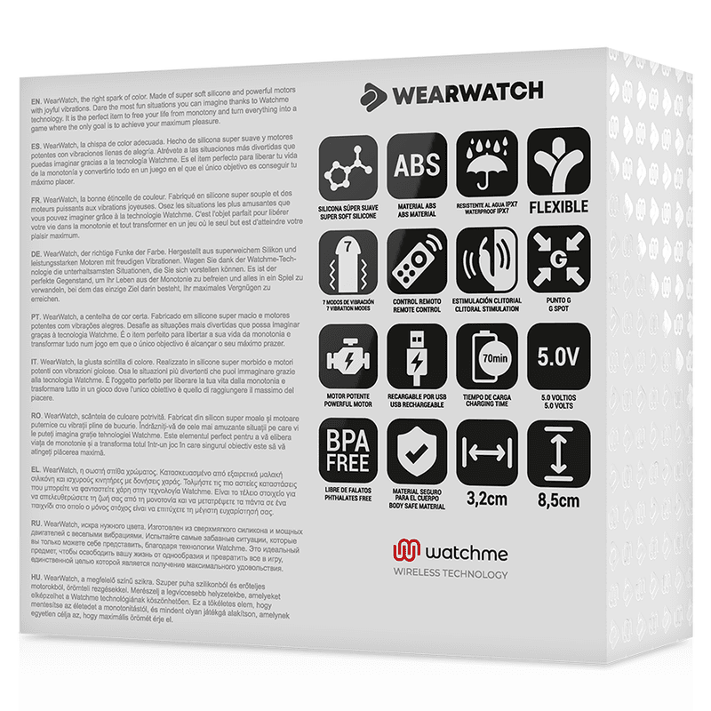 WEARWATCH - DUAL TECHNOLOGY WATCHME VIBRATOR FUCHSIA / SEAWATER 5