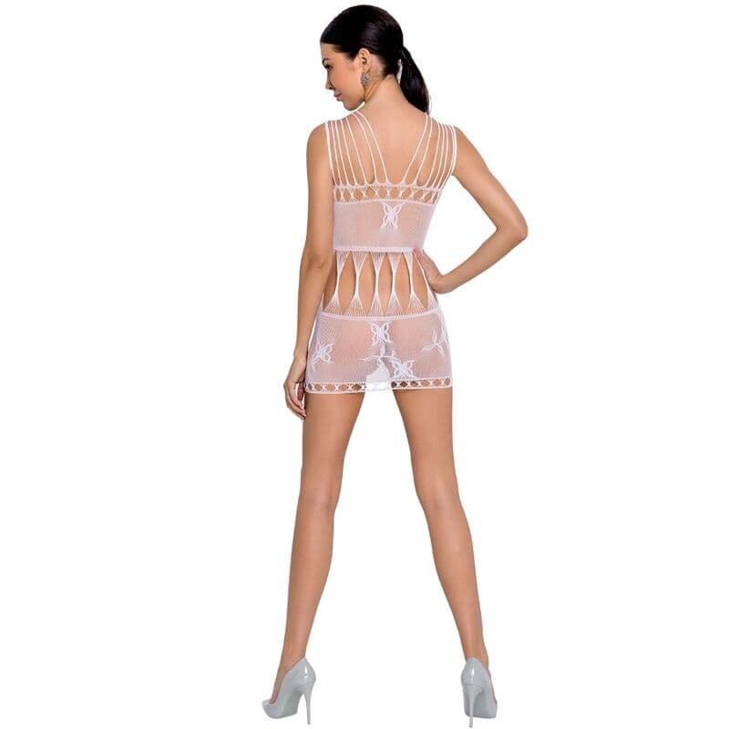 PASSION - WOMAN BS090 WHITE BODYSTOCKING ONE SIZE 2