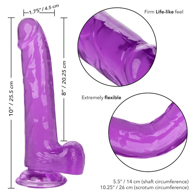 CALEXOTICS - SIZE QUEEN DILDO PURPLE 20.3 CM 5