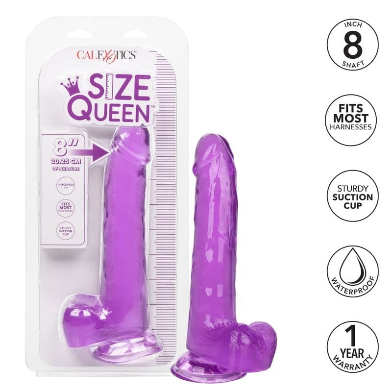 CALEXOTICS - SIZE QUEEN DILDO PURPLE 20.3 CM 2