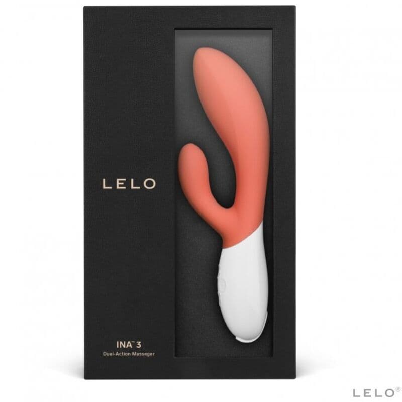 LELO - INA 3 LUXURY CORAL RABBIT VIBRATOR 3