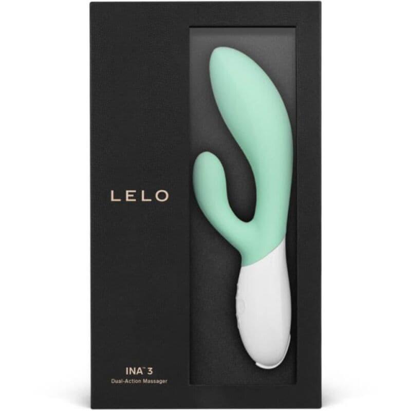 LELO - INA 3 GREEN RABBIT VIBRATOR LUXURY SEAWEED 5