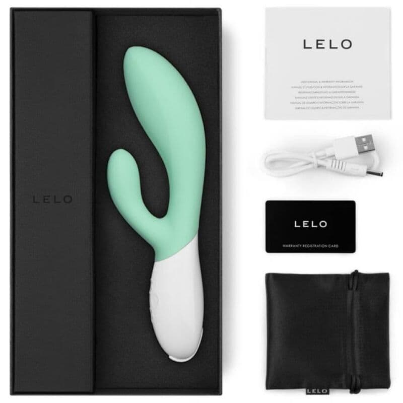 LELO - INA 3 GREEN RABBIT VIBRATOR LUXURY SEAWEED 4