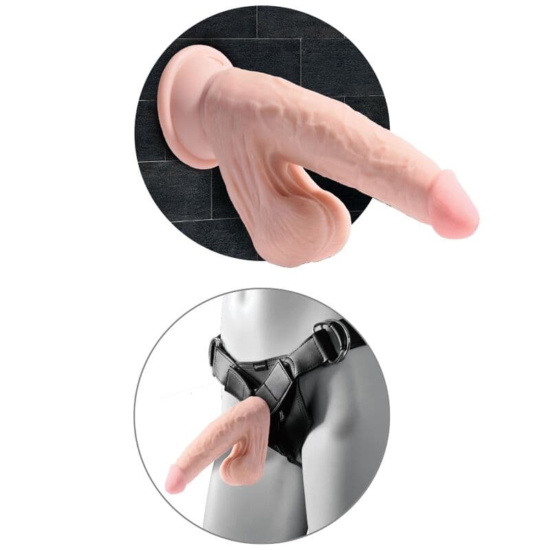 KING COCK - PLUS 3D DILDO SWINGING BALLS 15.2 CM LIGHT SKIN 5