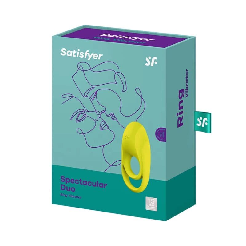 SATISFYER - SPECTACULAR DUO RING VIBRATOR YELLOW 3