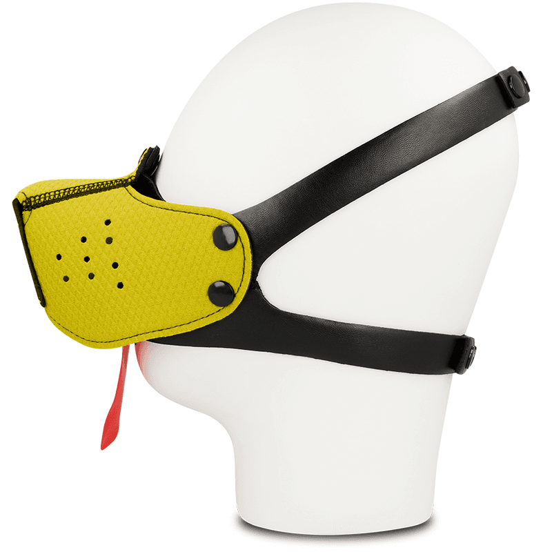 OHMAMA FETISH DOG MUZZLE - YELLOW 2