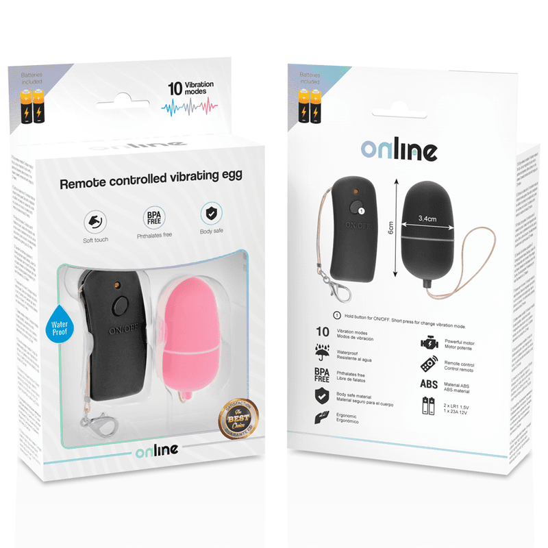 ONLINE - REMOTE CONTROLLED VIBRATING EGG PINK 4