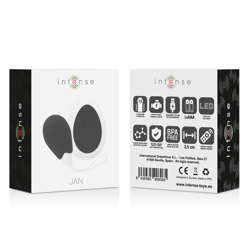 INTENSE - JAN VIBRATING EGG REMOTE CONTROL BLACK 5