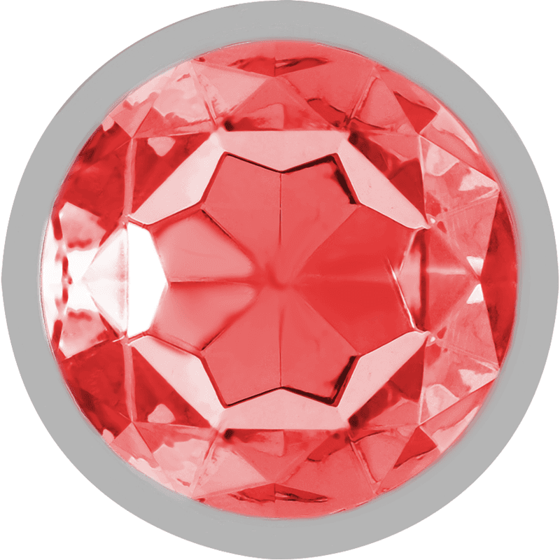 INTENSE - METAL ANAL PLUG WITH RED CRYSTAL SIZE M 5
