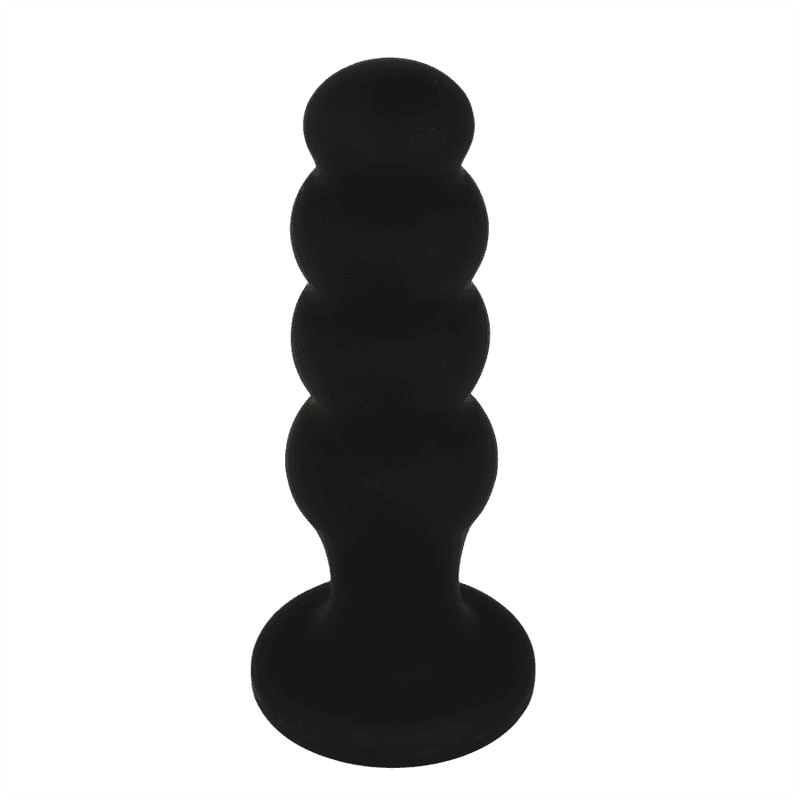 BLACK&SILVER - SCOTT PREMIUM SILICONE ANAL PLUG BLACK 5