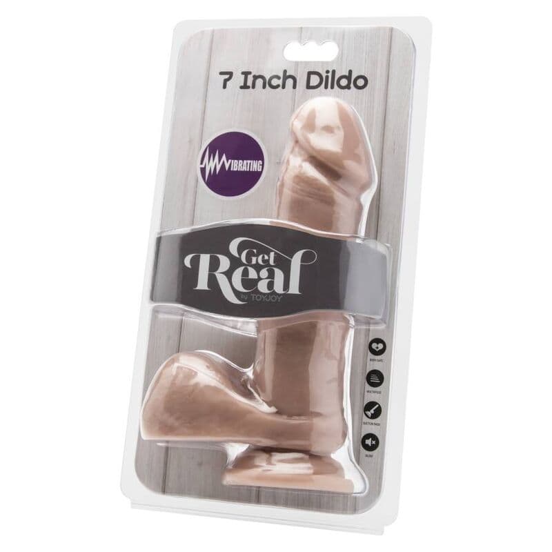 GET REAL - DILDO 18 CM WITH BALLS VIBRATOR SKIN 2