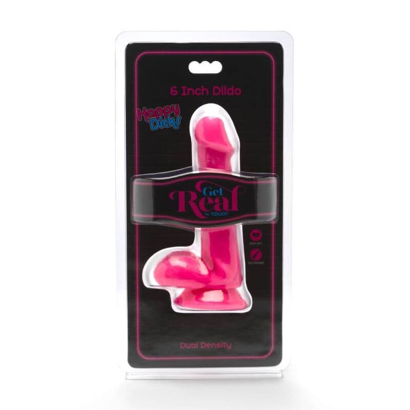GET REAL - HAPPY DICKS DILDO 12 CM BALLS PINK 2