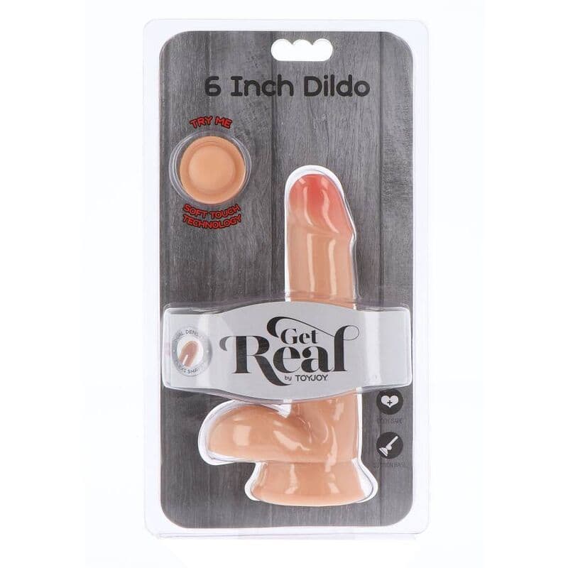 GET REAL - DUAL DENSITY DILDO 17 CM BALLS SKIN 2