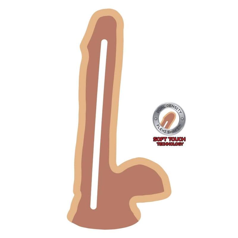 GET REAL - DUAL DENSITY DILDO 17 CM BALLS SKIN 3