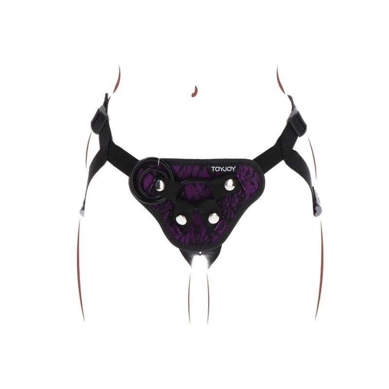GET REAL - STRAP-ON LACE HARNESS PURPLE 4