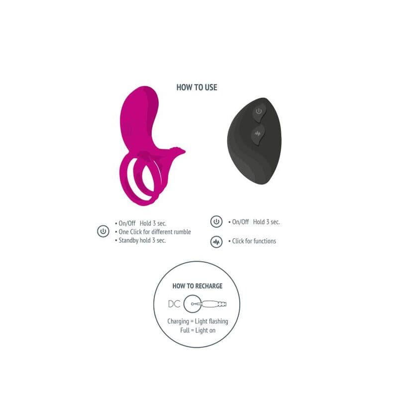 XOCOON - COUPLES STIMULATOR RING FUCHSIA 4