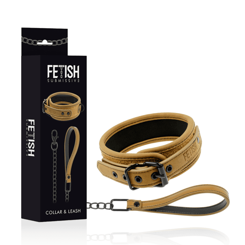 FETISH SUBMISSIVE ORIGEN - NEOPRENE LINED NECKLACE WITH CHAIN 2