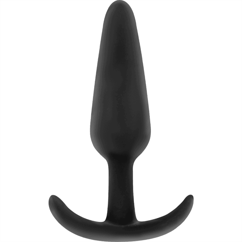 BLACK&SILVER - HANSEL SILICONE ANAL PLUG WITH SMALL HANDLE 2