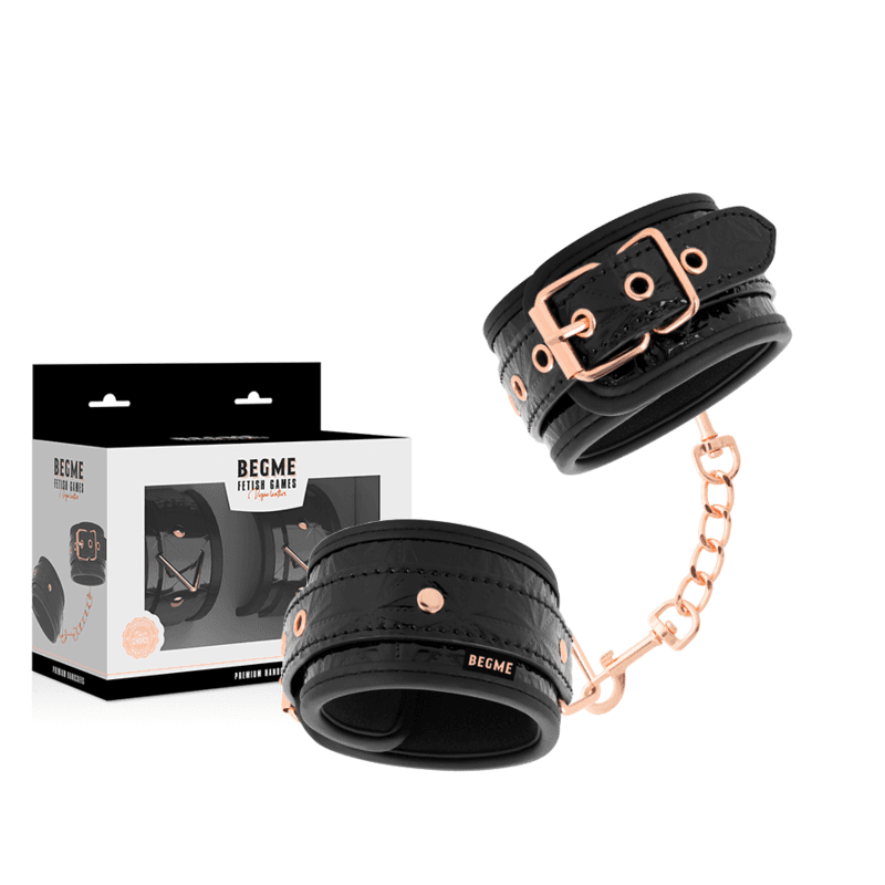 BEGME - BLACK EDITION PREMIUM HANDCUFFS WITH NEOPRENE LINING 2