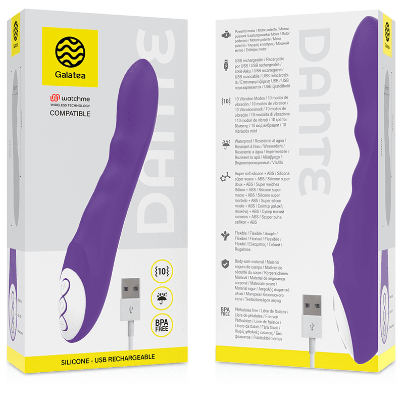 GALATEA - DANTE PURPLE VIBRATOR + WATCHME REMOTE CONTROL 3
